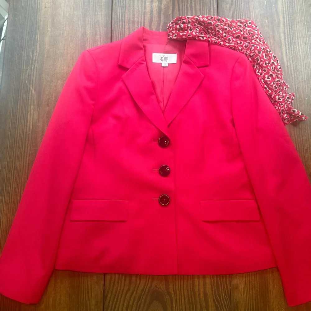 Le Suit pink cropped blazer - Picture 2 of 4